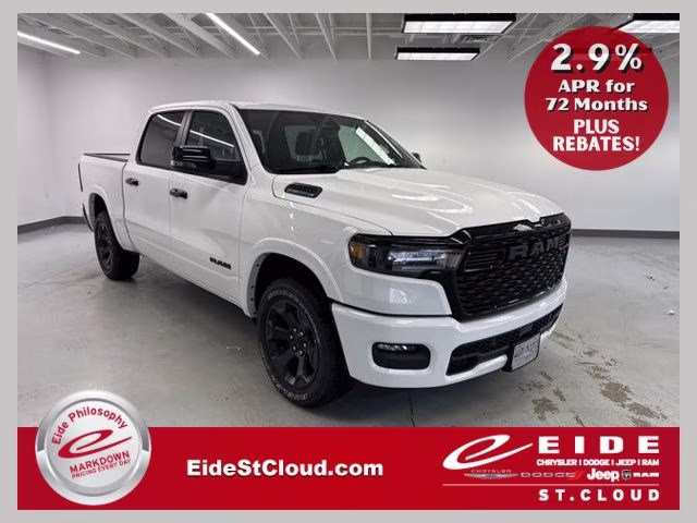 2026 Bright White Clearcoat Ram 1500 Big Horn Night Edition 4X4 Truck