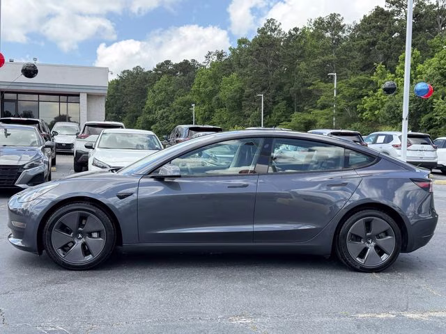 2023 Midnight Silver Metallic Tesla Model 3 Base RWD Sedan