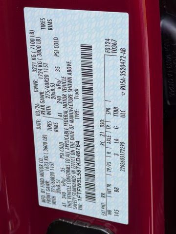 2026 Ruby Red Ford F-150 LARIAT 4X4 Truck