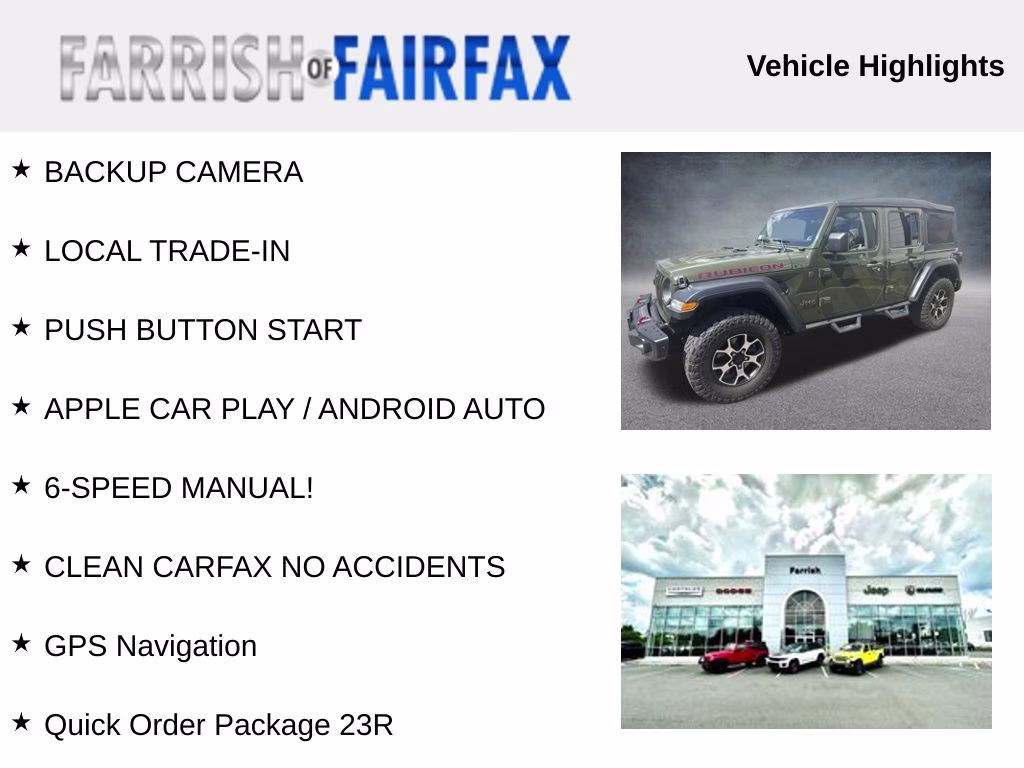 2021 Sarge Green Clearcoat Jeep Wrangler Unlimited Rubicon 4X4 SUV