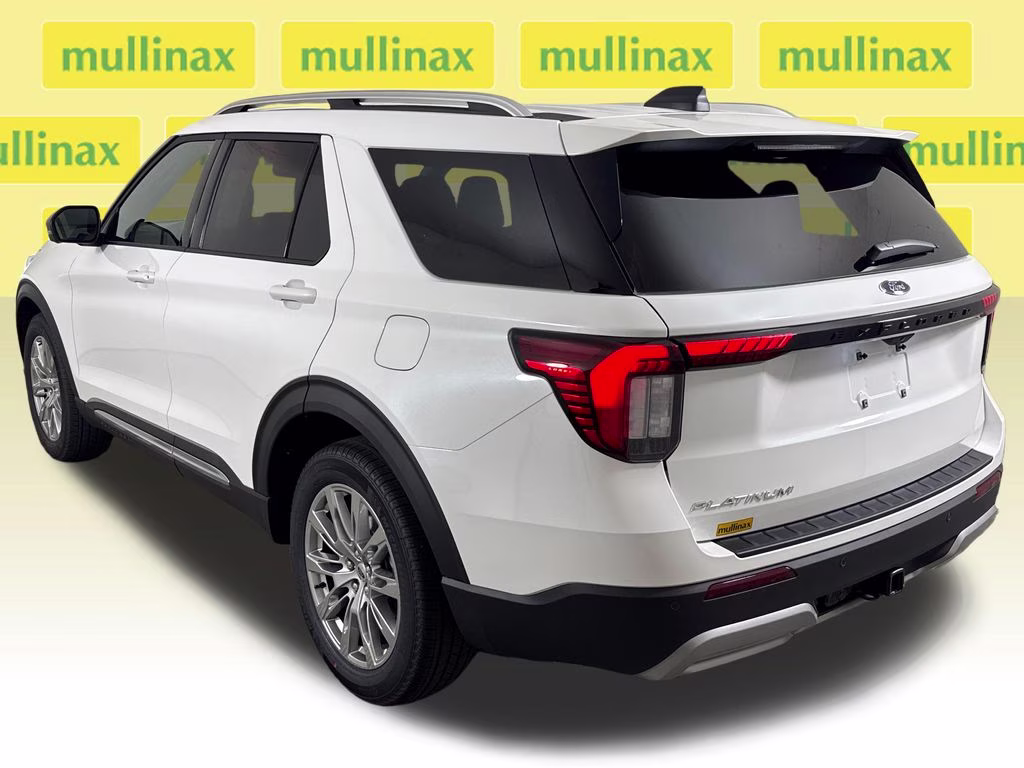 2026 Star White Metallic Tri-Coat Ford Explorer Platinum RWD SUV