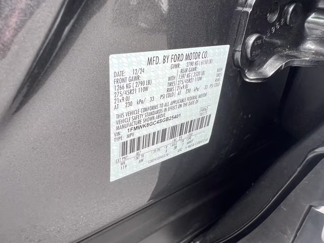 2025 Carbonized Gray Metallic Ford Explorer ST 4X4 SUV