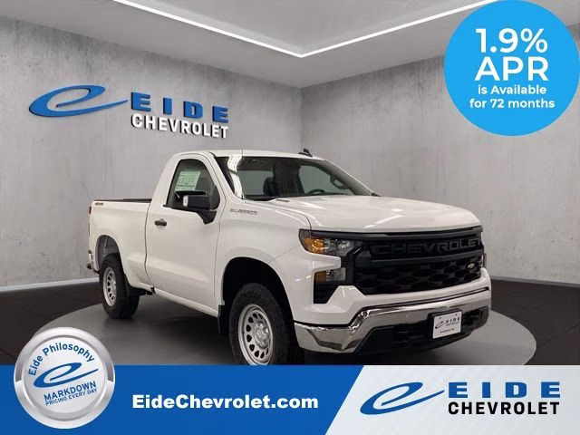 2026 Summit White Chevrolet Silverado 1500 WT 4X4 Truck
