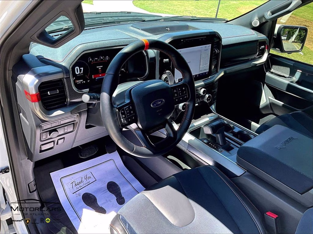 2023 Oxford White Ford F-150 Raptor Blue Recaro Special Order 4X4 Truck
