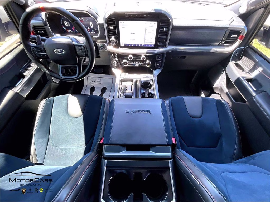 2023 Oxford White Ford F-150 Raptor Blue Recaro Special Order 4X4 Truck