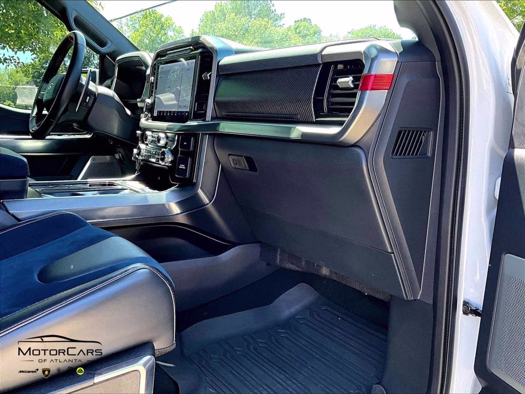 2023 Oxford White Ford F-150 Raptor Blue Recaro Special Order 4X4 Truck