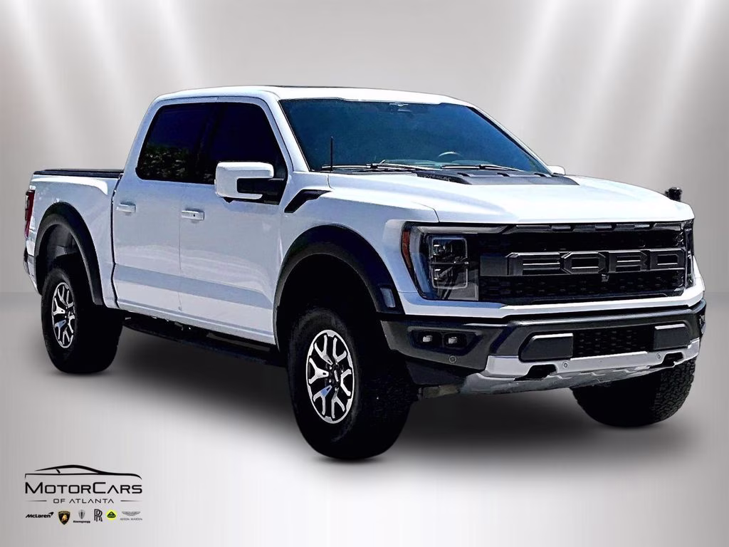 2023 Oxford White Ford F-150 Raptor Blue Recaro Special Order 4X4 Truck