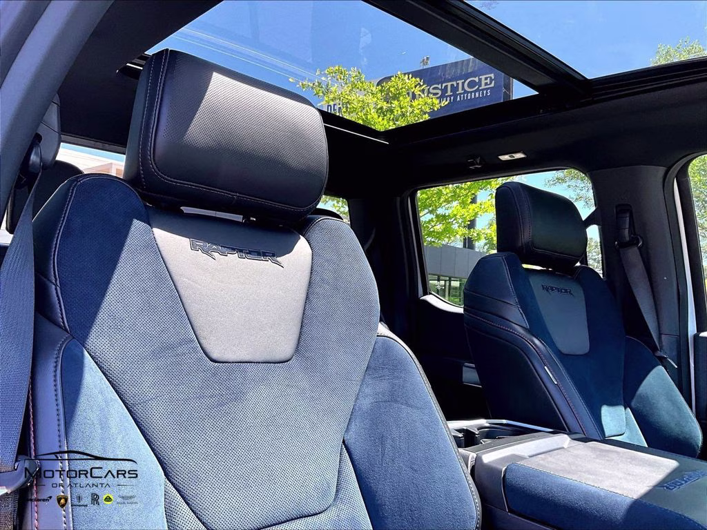 2023 Oxford White Ford F-150 Raptor Blue Recaro Special Order 4X4 Truck
