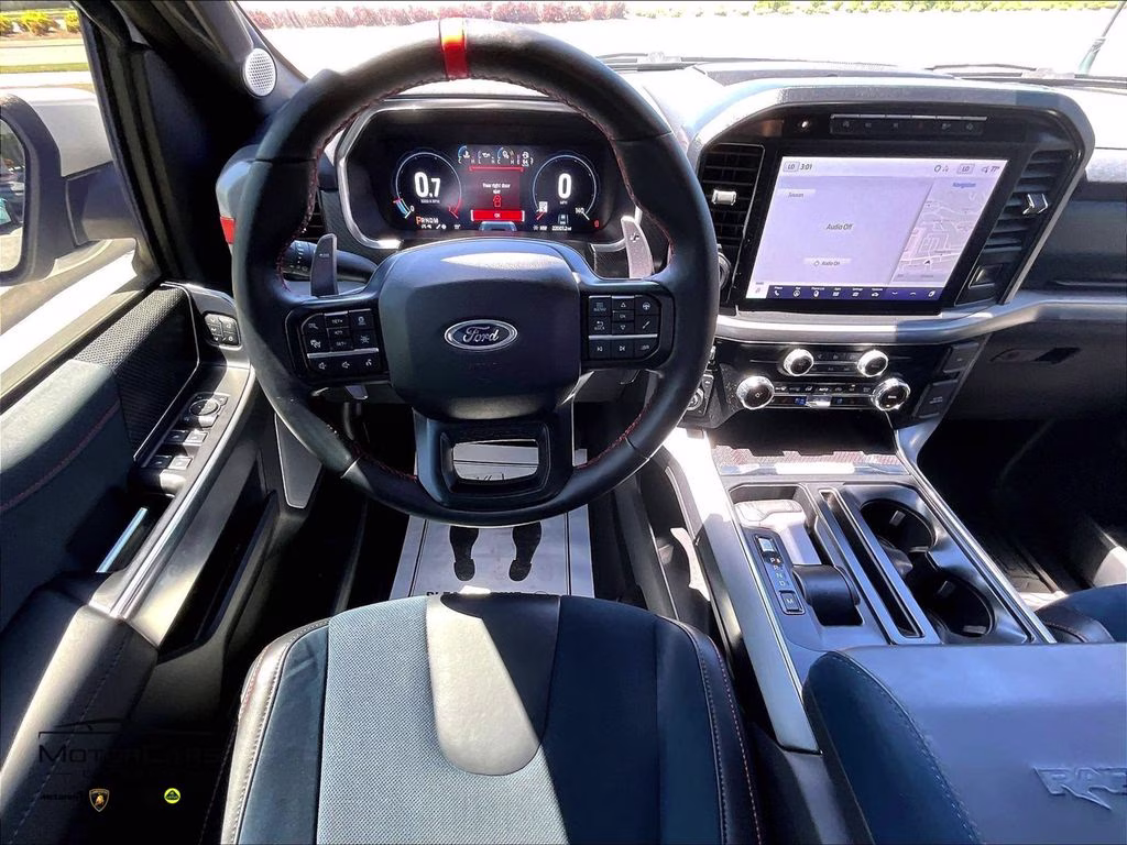 2023 Oxford White Ford F-150 Raptor Blue Recaro Special Order 4X4 Truck