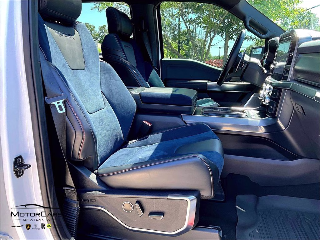 2023 Oxford White Ford F-150 Raptor Blue Recaro Special Order 4X4 Truck