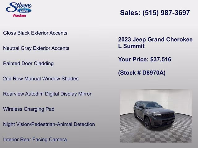 2023 Baltic Gray Metallic Clearcoat Jeep Grand Cherokee L Summit 4X4 SUV