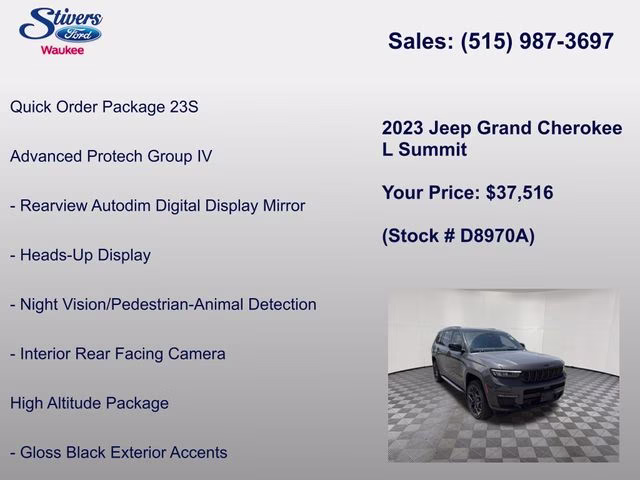 2023 Baltic Gray Metallic Clearcoat Jeep Grand Cherokee L Summit 4X4 SUV
