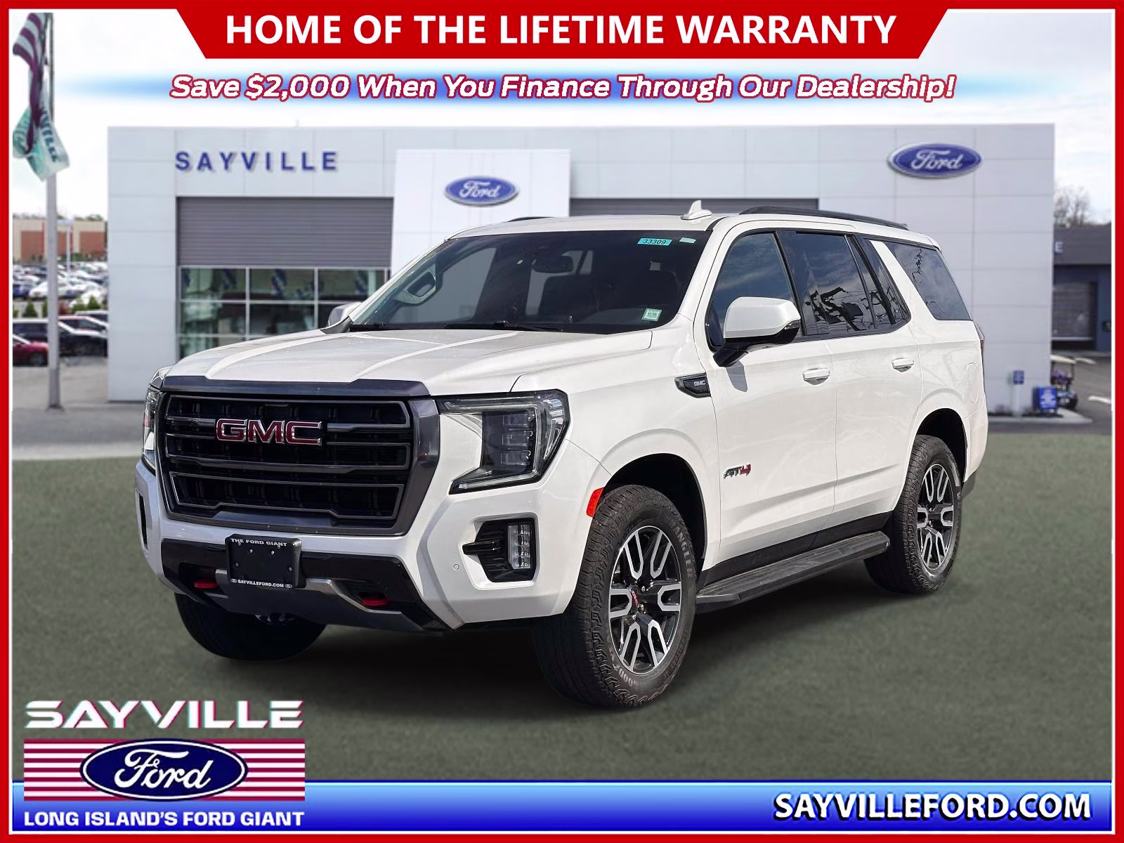 2023 Summit White GMC Yukon 4WD 4dr AT4 4X4 SUV