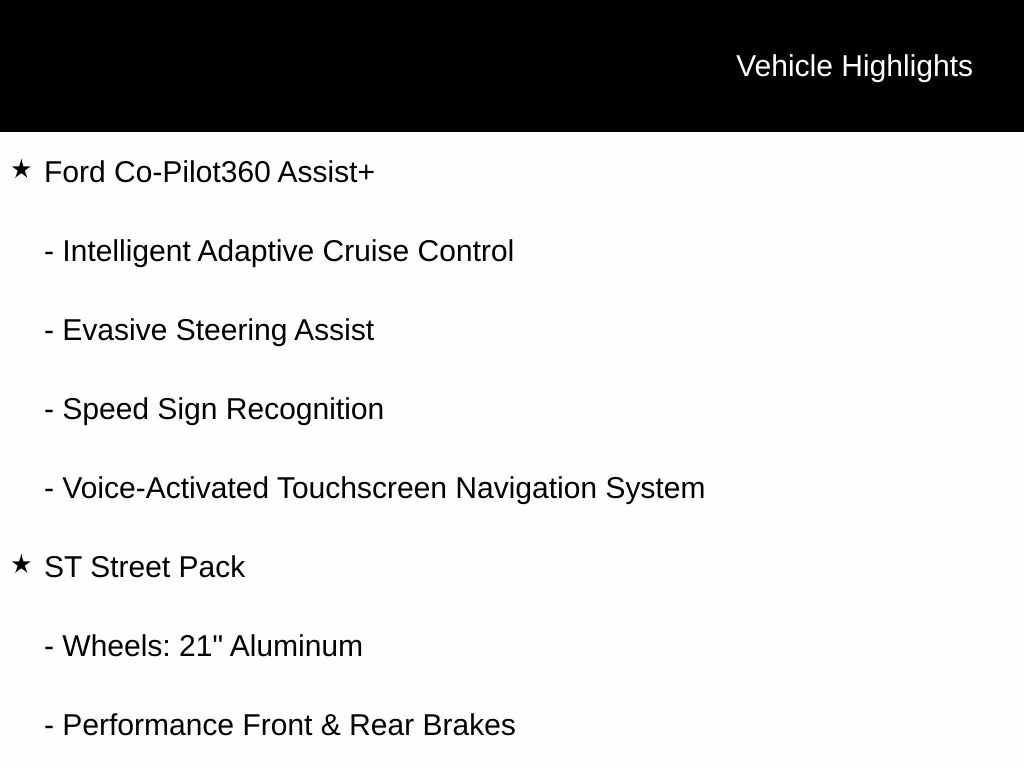 2023 Agate Black Metallic Ford Explorer ST 4X4 SUV