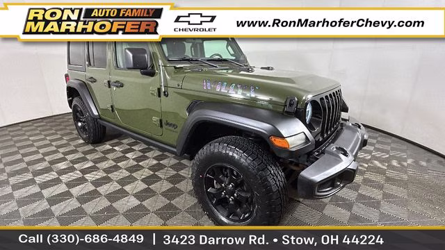 2021 Sarge Green Clearcoat Jeep Wrangler Unlimited Willys 4X4 SUV