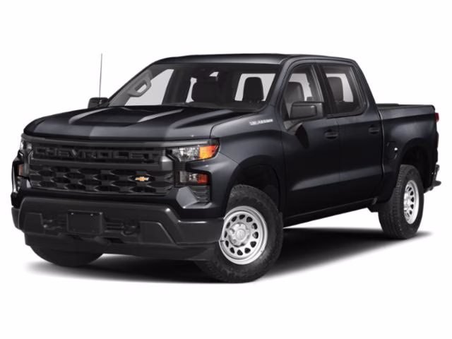 2023 Black Chevrolet Silverado 1500 4WD Custom Crew Cab 4X4 Truck