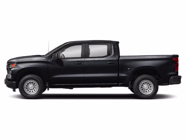 2023 Black Chevrolet Silverado 1500 4WD Custom Crew Cab 4X4 Truck