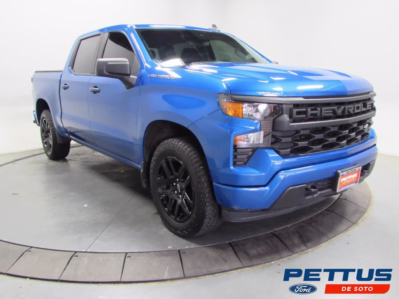 2023 Glacier Blue Metallic Chevrolet Silverado 1500 Custom 4X4 Truck