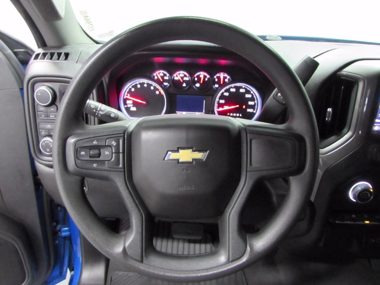 2023 Glacier Blue Metallic Chevrolet Silverado 1500 Custom 4X4 Truck