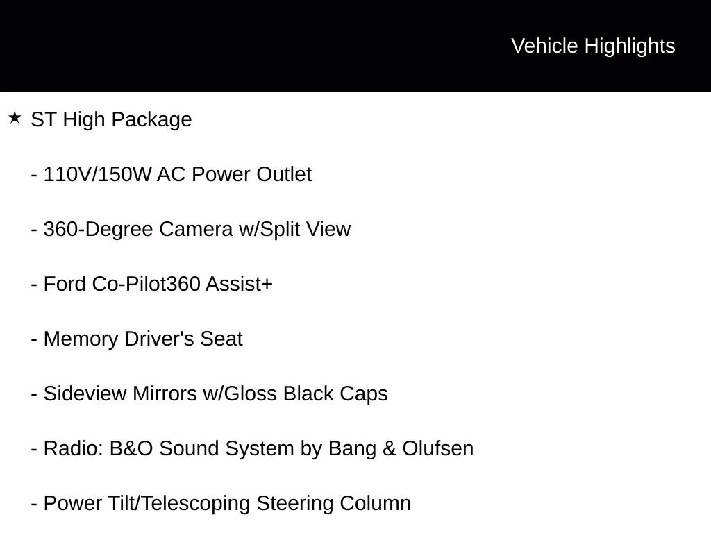 2023 Agate Black Metallic Ford Explorer ST 4X4 SUV