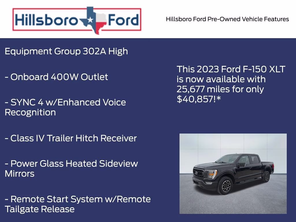 2023 Agate Black Metallic Ford F-150 XLT 4X4 Truck