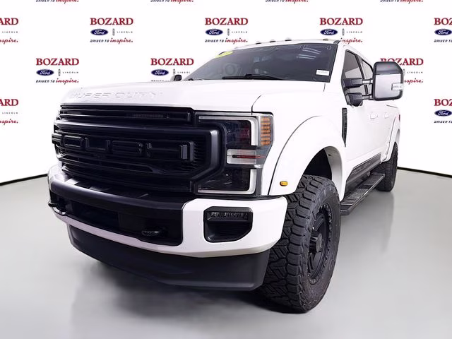 2021 White Metallic Ford Super Duty F-250 SRW Lariat ROUSH 4X4 Truck