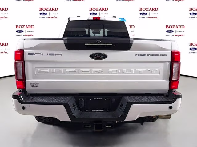 2021 White Metallic Ford Super Duty F-250 SRW Lariat ROUSH 4X4 Truck