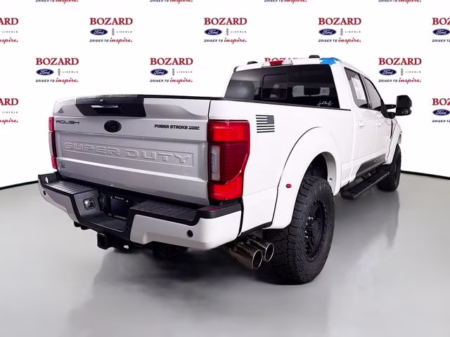 2021 White Metallic Ford Super Duty F-250 SRW Lariat ROUSH 4X4 Truck