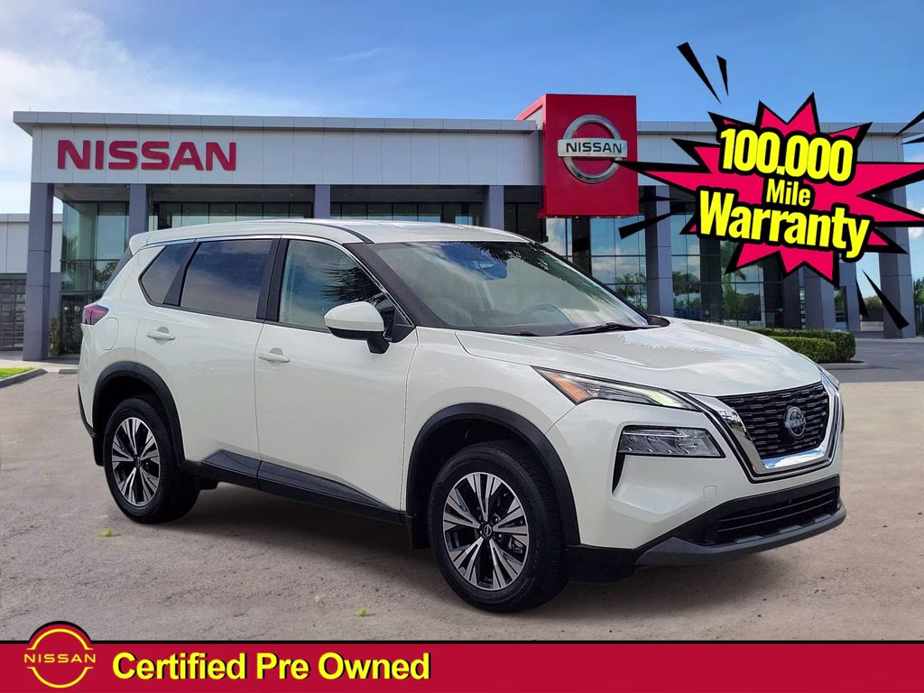 2023 Pearl White Tricoat Nissan Rogue SV FWD SUV