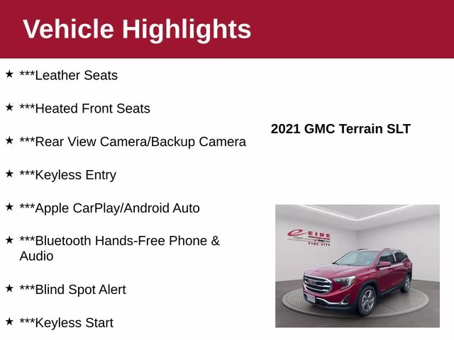 2021 Red Quartz Tintcoat GMC Terrain SLT AWD SUV