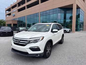 2016 White Diamond Pearl Honda Pilot EX-L FWD SUV