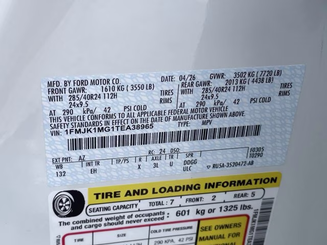 2026 Star White Metallic Tri-Coat Ford Expedition Max Platinum 4X4 SUV