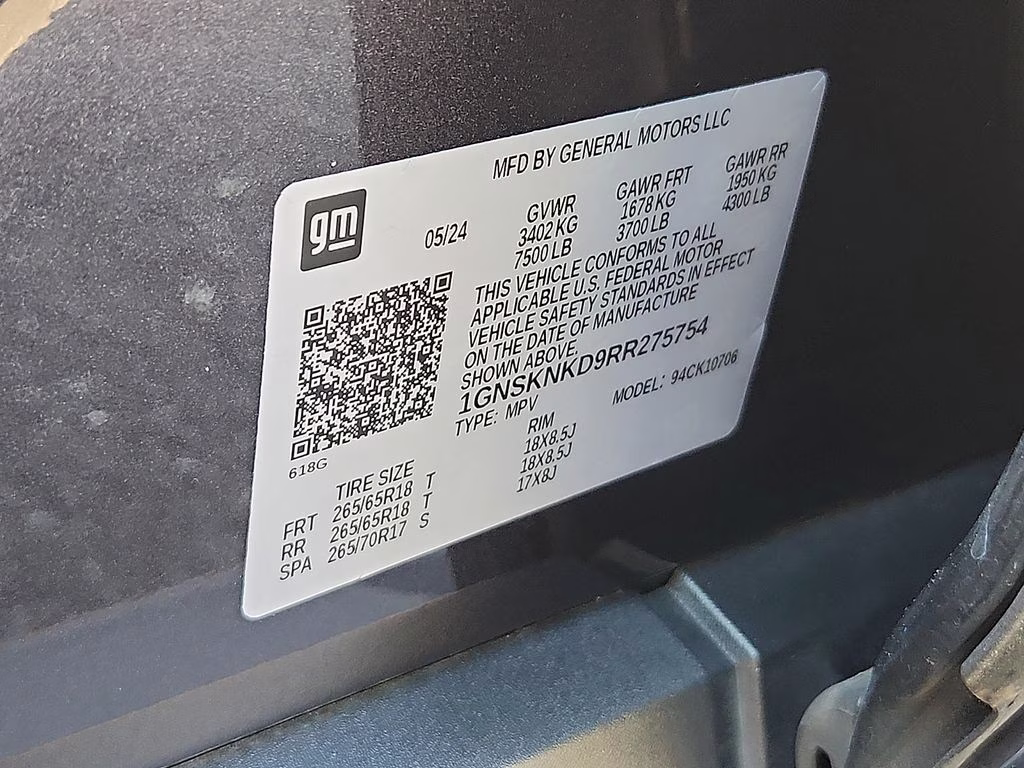 2024 Dark Ash Metallic Chevrolet Tahoe LT 4X4 SUV