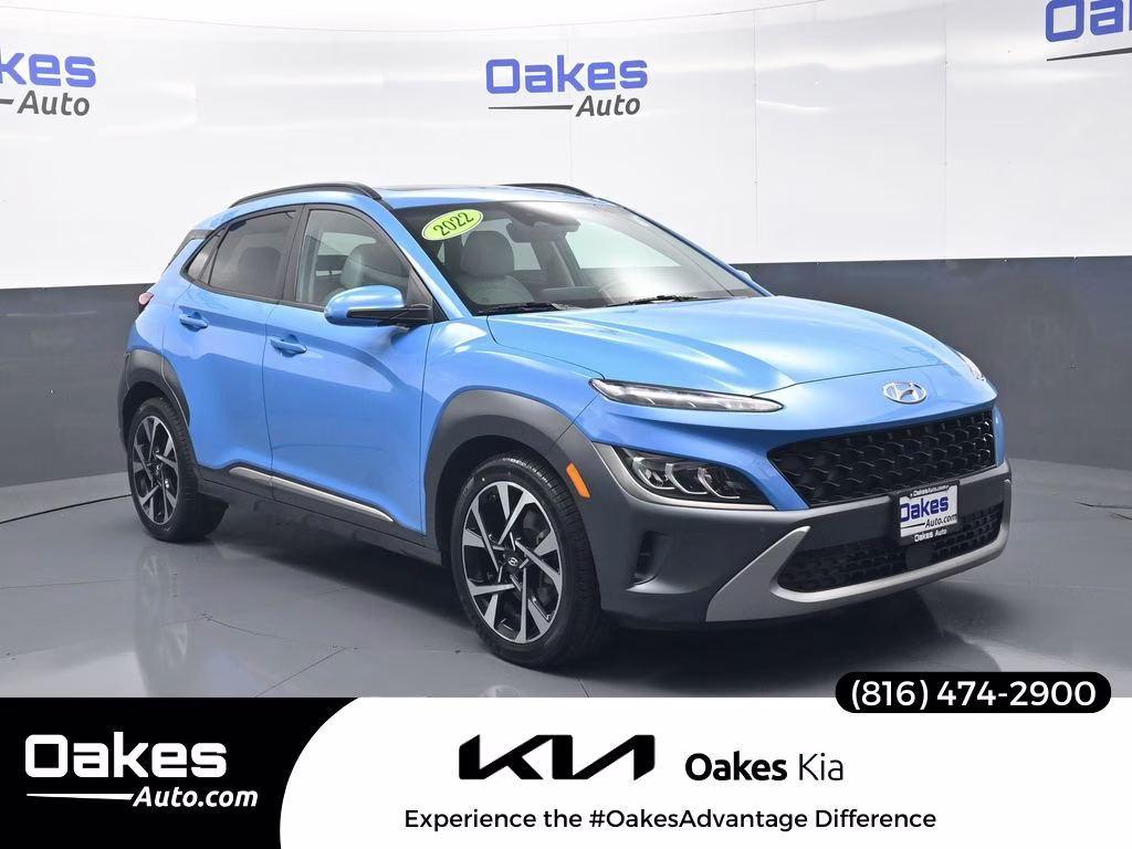 2022 Blue Wave Hyundai Kona Limited AWD SUV