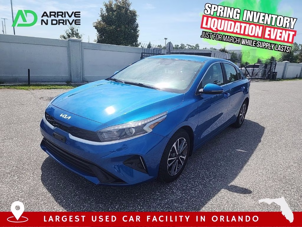 2023 Sporty Blue Kia Forte GT-Line FWD Sedan