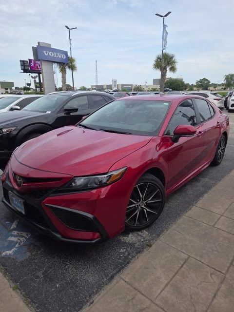 2024 Red Toyota Camry SE FWD Sedan