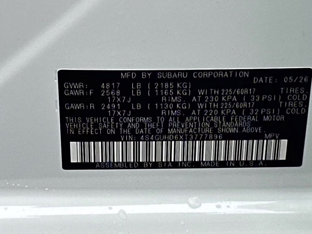 2026 Crystal White Pearl Subaru Crosstrek Premium AWD SUV