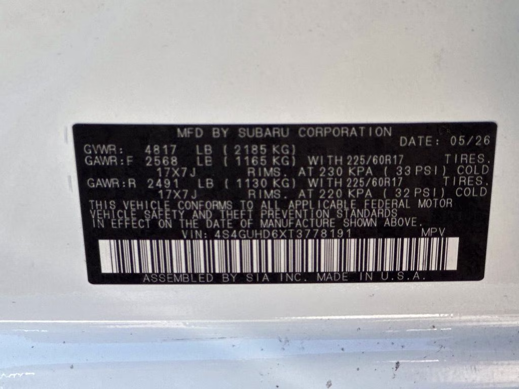 2026 Crystal White Pearl Subaru Crosstrek Premium AWD SUV