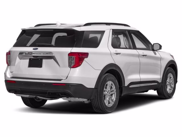 2023 Star White Metallic Tri-Coat Ford Explorer XLT RWD SUV