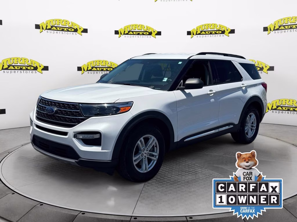 2023 White Metallic Ford Explorer XLT RWD SUV