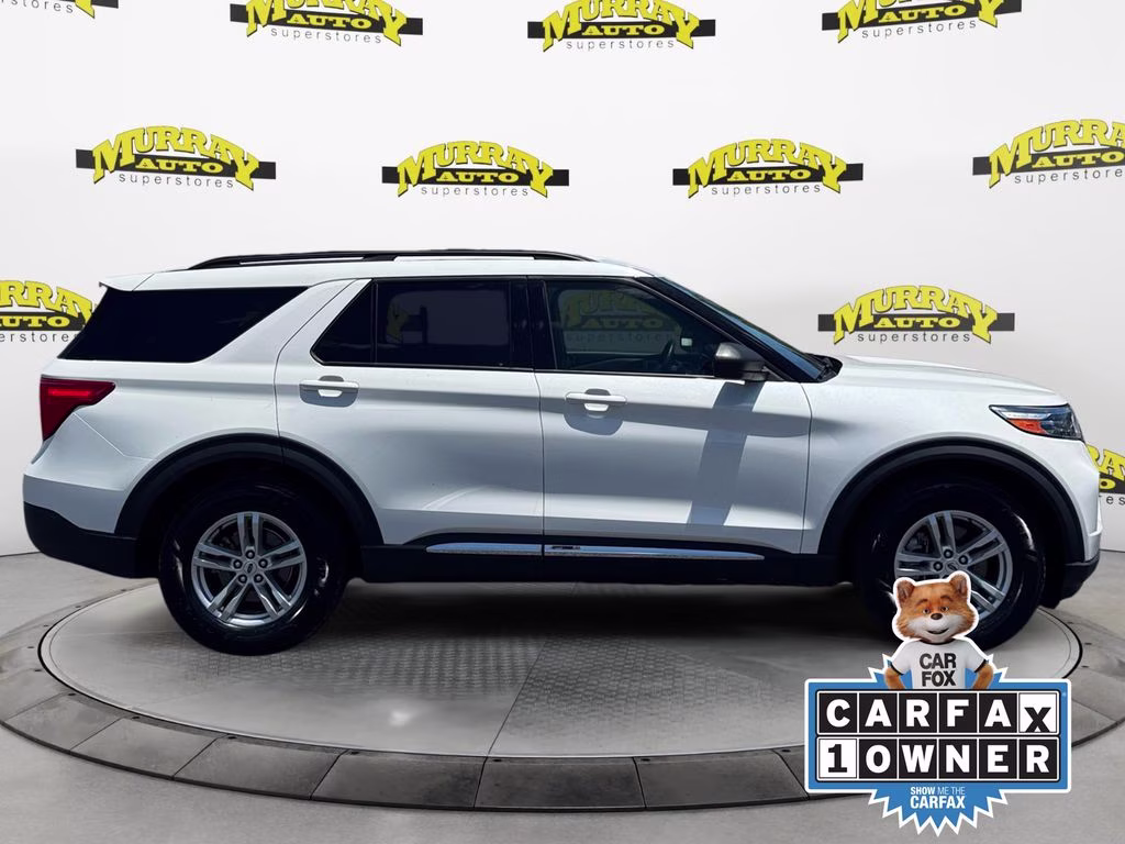 2023 White Metallic Ford Explorer XLT RWD SUV