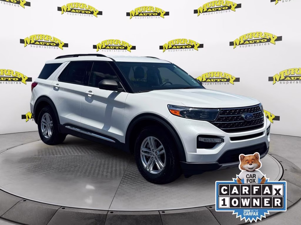 2023 White Metallic Ford Explorer XLT RWD SUV