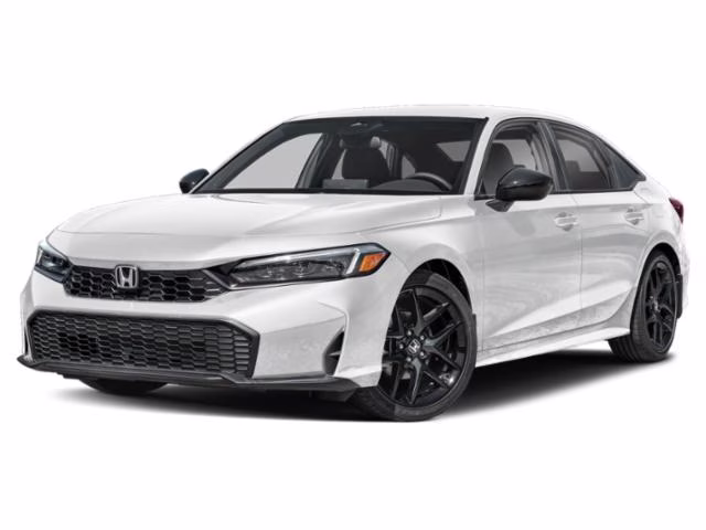2026 Platinum White Pearl Honda Civic Sport FWD Sedan