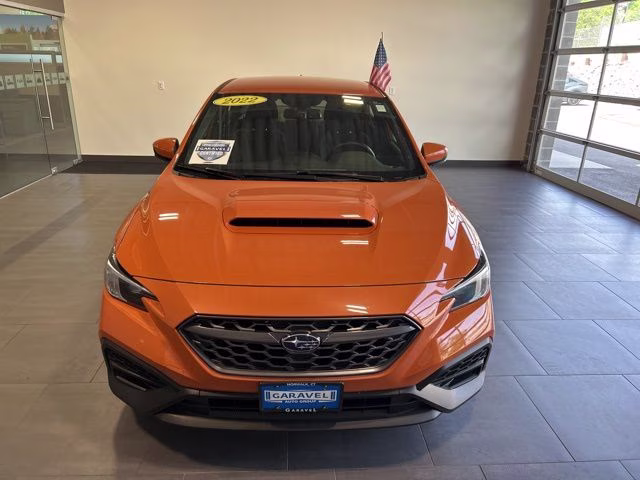 2022 Solar Orange Pearl Subaru WRX Base AWD Sedan