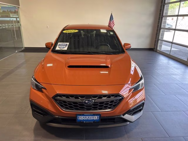 2022 Solar Orange Pearl Subaru WRX Base AWD Sedan