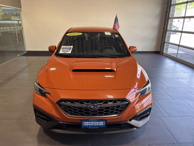 2022 Solar Orange Pearl Subaru WRX Base AWD Sedan