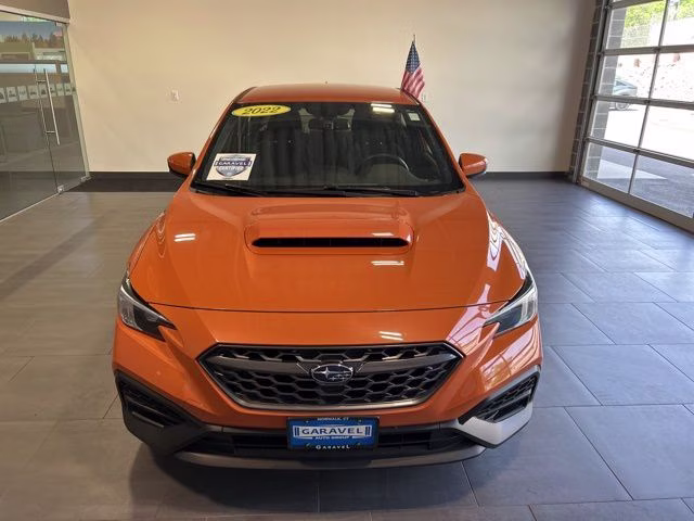 2022 Solar Orange Pearl Subaru WRX Base AWD Sedan