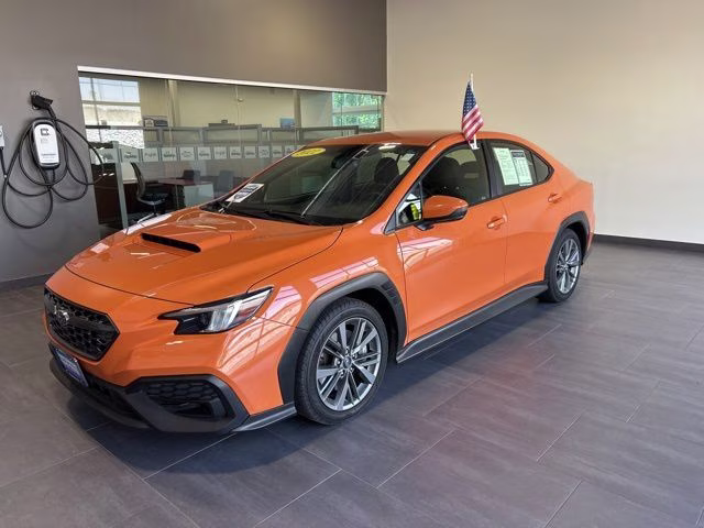2022 Solar Orange Pearl Subaru WRX Base AWD Sedan