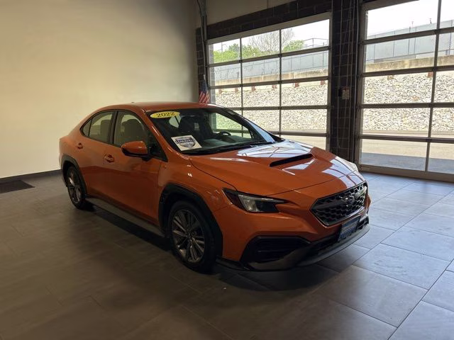 2022 Solar Orange Pearl Subaru WRX Base AWD Sedan