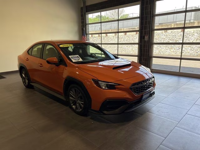 2022 Solar Orange Pearl Subaru WRX Base AWD Sedan